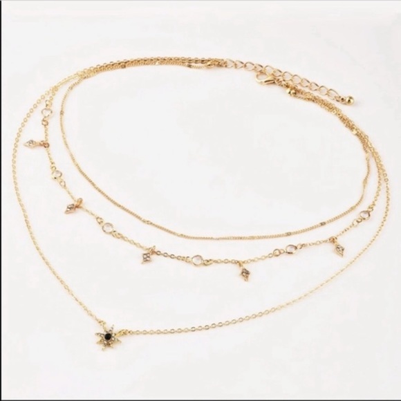 Gold Layered Necklace - Picture 2 of 3